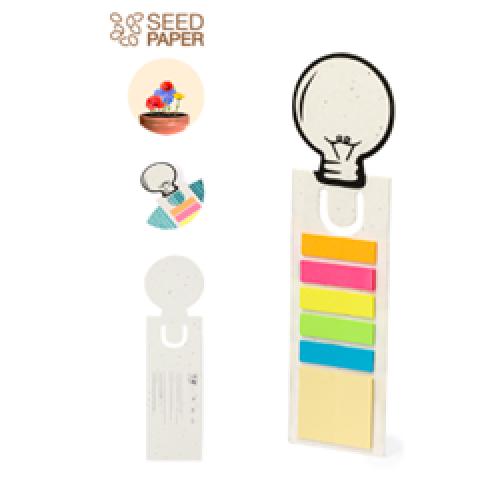 Promotional Seedpaper Bookmarks With Sticky Notes